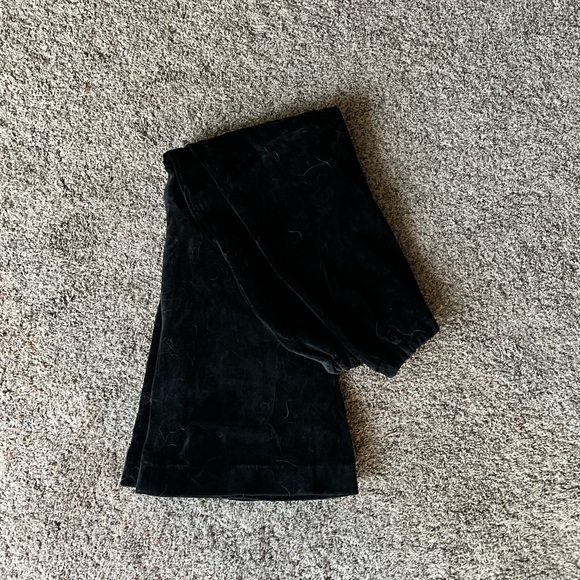 Vintage 50s • Black Flared Corduroy Pants - Picture 2 of 4